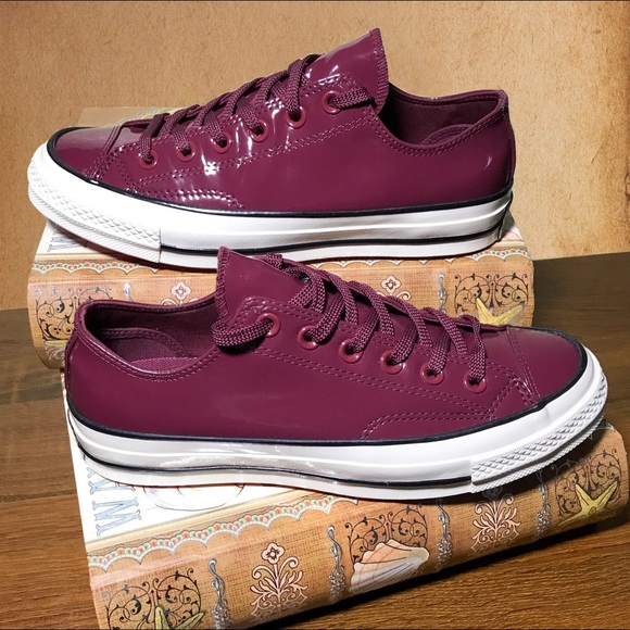 chuck 70 patent leather low top